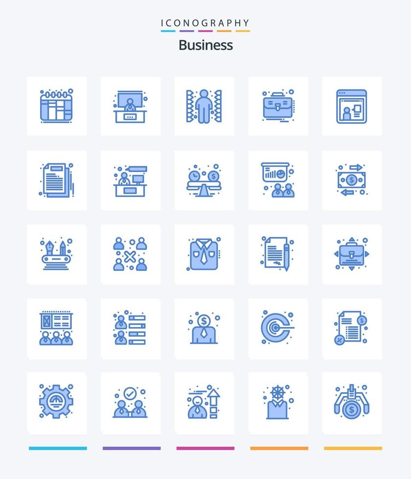 Creative Business 25 Blue icon pack  Such As working. online. maze. consulting. case vector