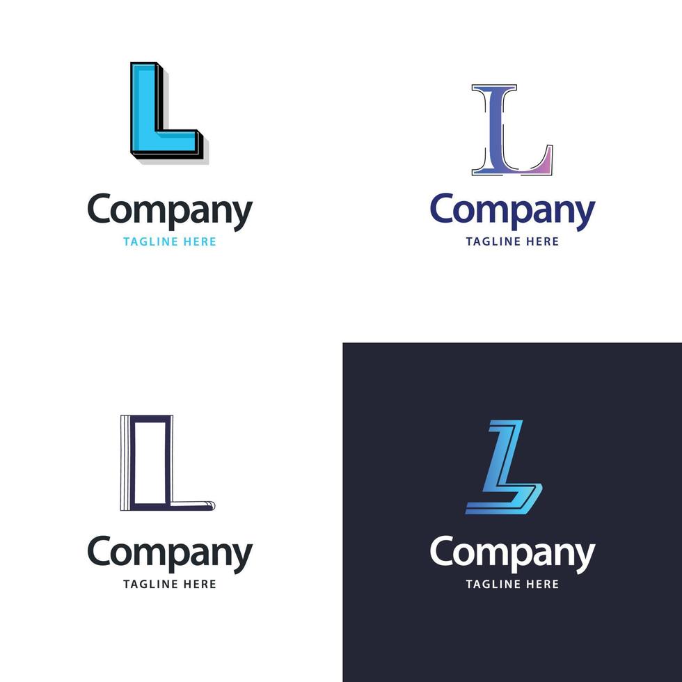 Letter L Big Logo Pack Design Creative Modern logos design for your business vector