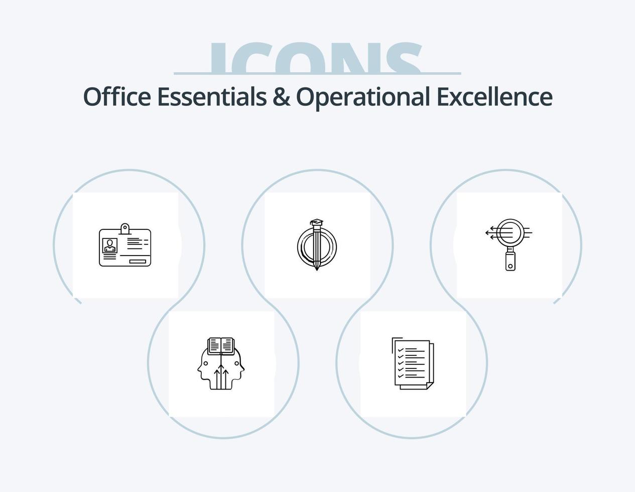 elementos esenciales de oficina y línea de excelencia operativa icono paquete 5 diseño de iconos. surgir. burbuja. idea. charlar. bloc vector