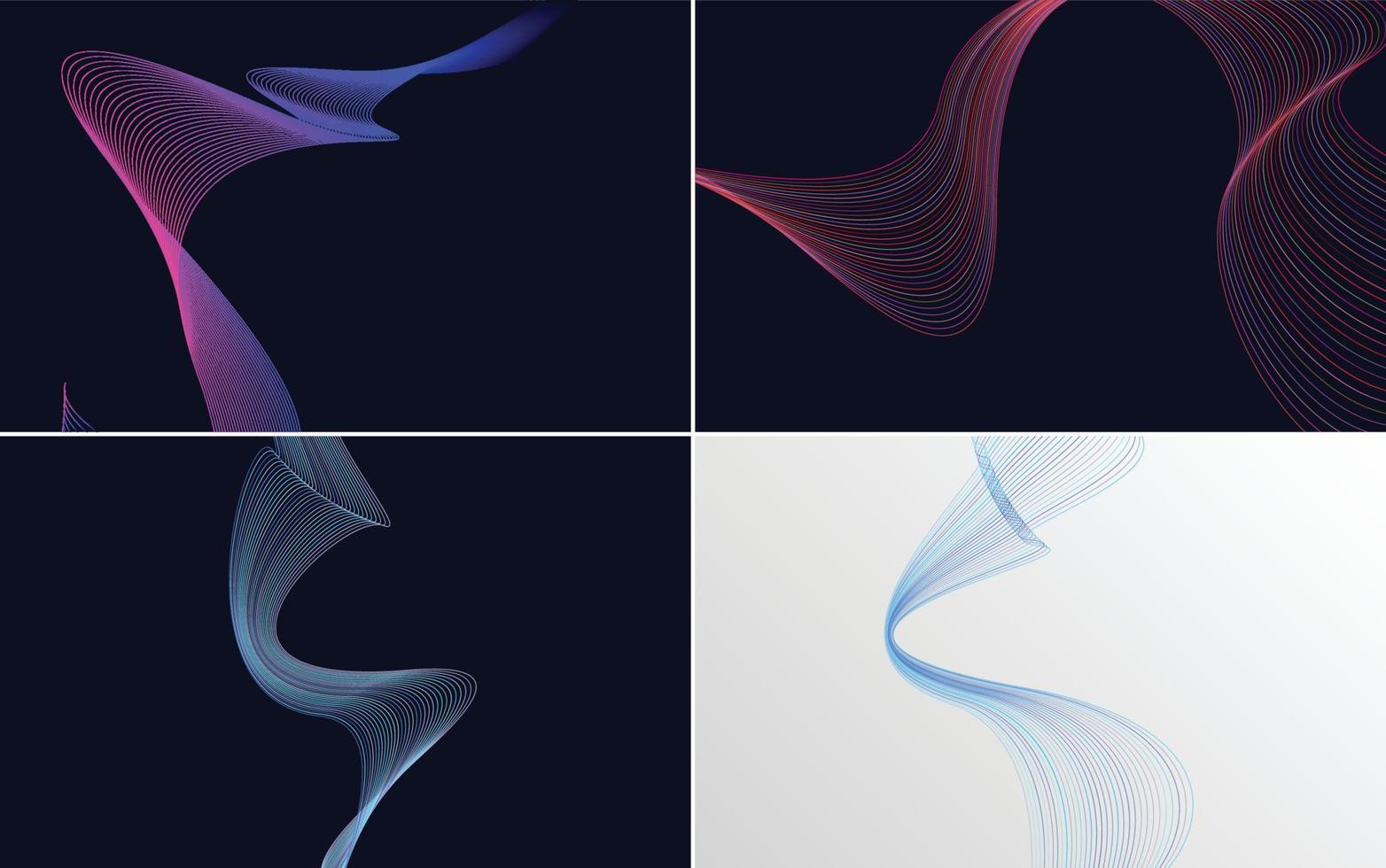 modern wave curve abstract presentation background Pack vector