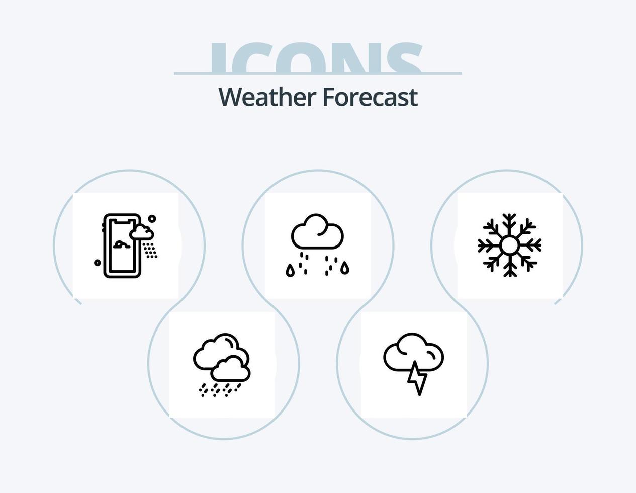 Weather Line Icon Pack 5 Icon Design. climate. air. weather. cloud. snow vector