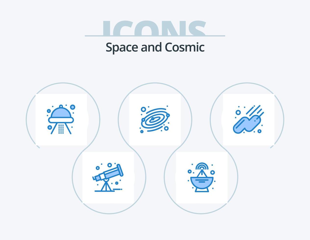 Space Blue Icon Pack 5 Icon Design. . sputnik. space. space. space vector