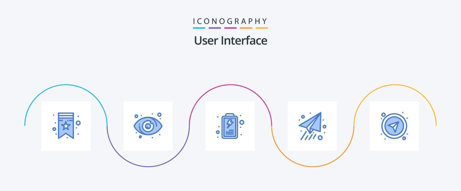 User Interface Blue 5 Icon Pack Including . select. interface. navigation. plane vector