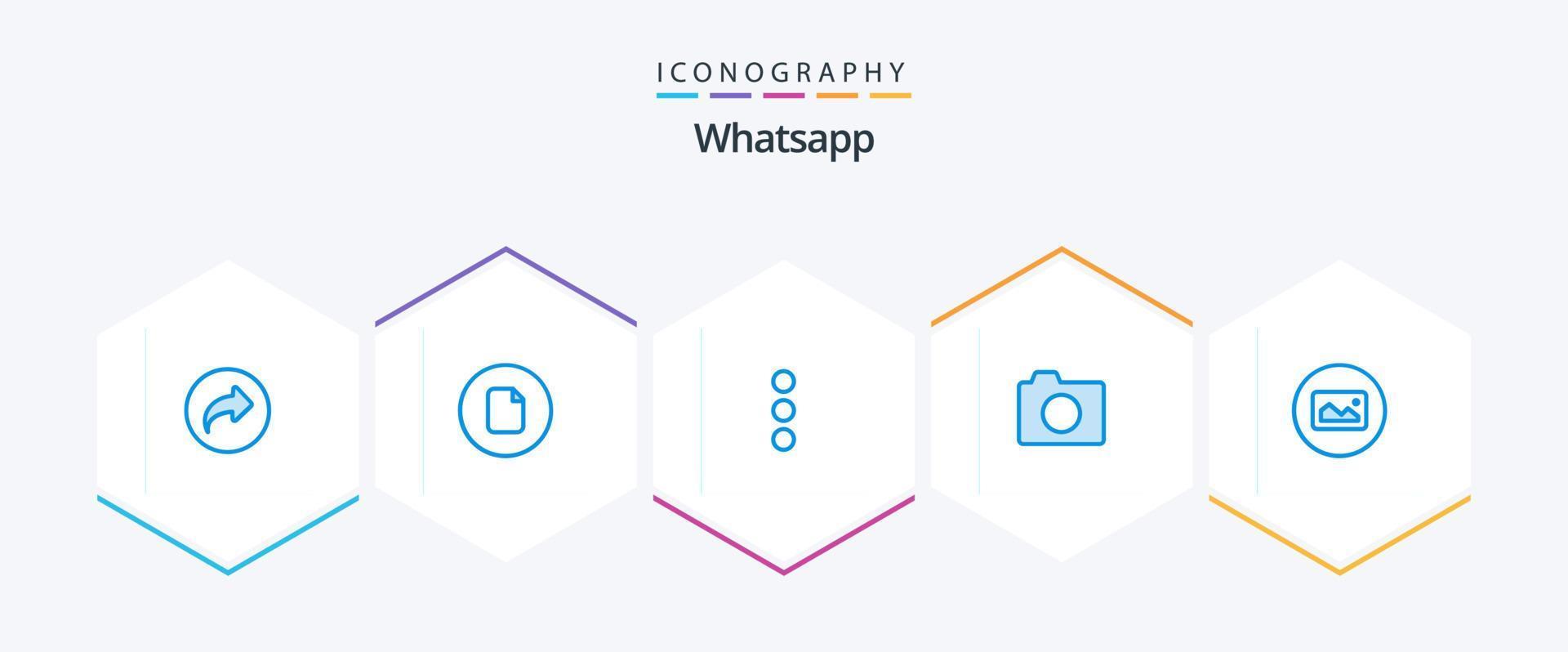 Whatsapp 25 Blue icon pack including basic. image. app. basic. image vector