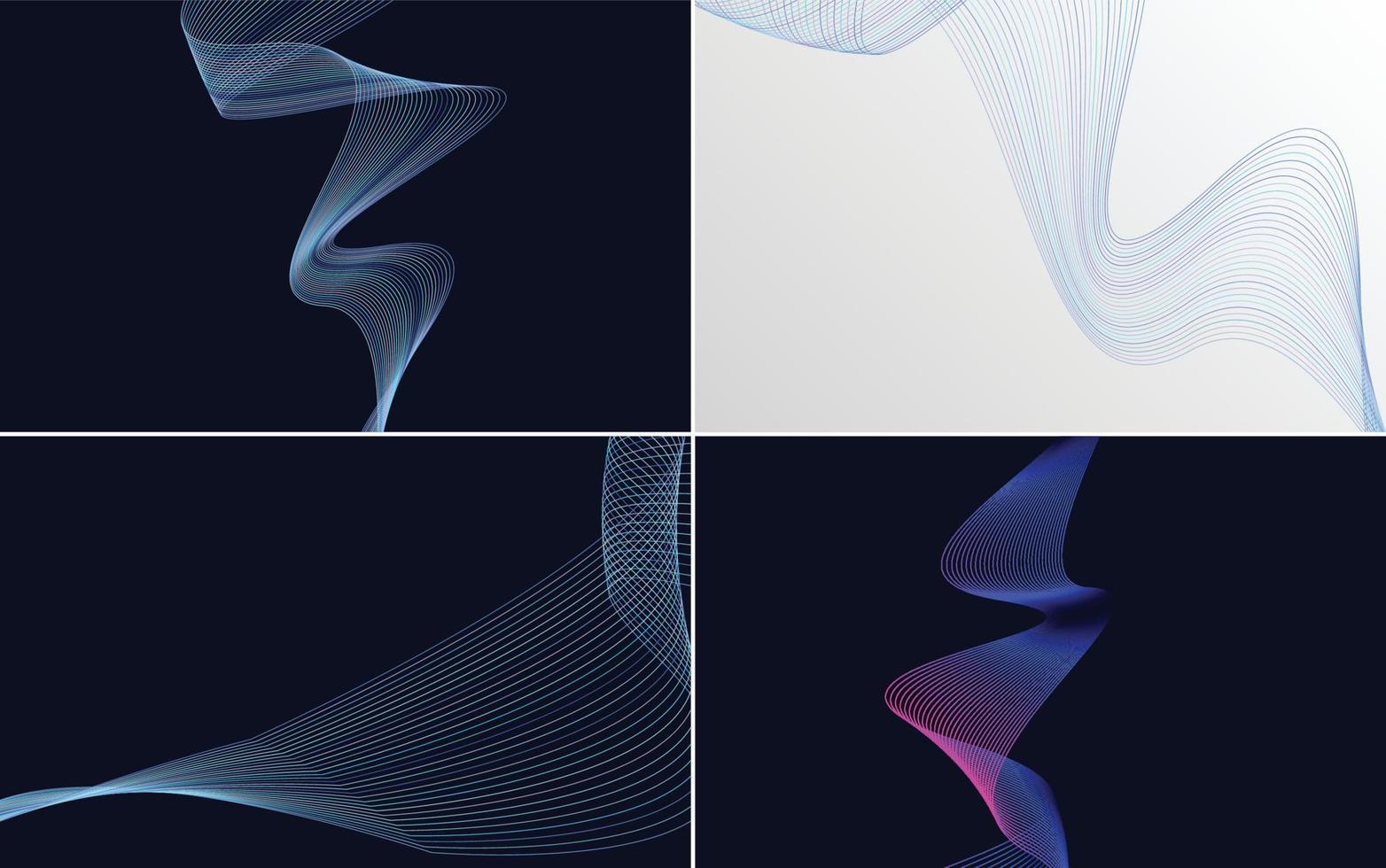 modern wave curve abstract presentation background Pack vector