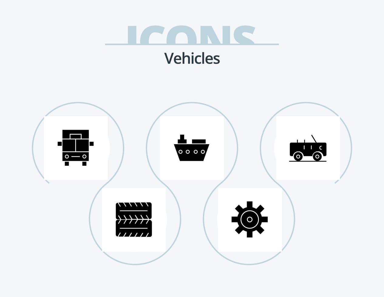 Vehicles Glyph Icon Pack 5 Icon Design. . . boat. military. hummer vector