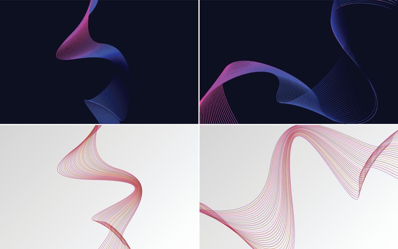 modern wave curve abstract presentation background Pack vector