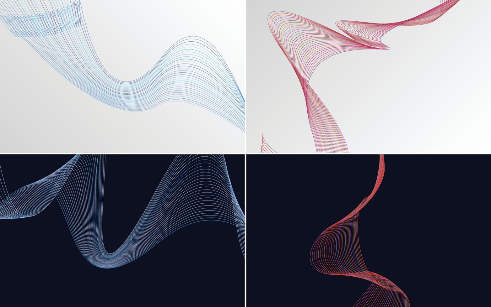 modern wave curve abstract presentation background Pack vector