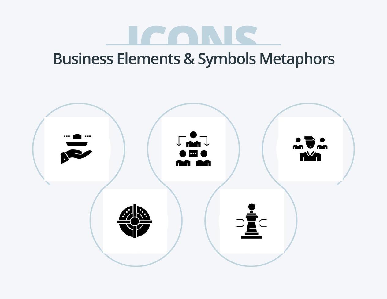 Business Elements And Symbols Metaphors Glyph Icon Pack 5 Icon Design. communication. meeting. poker. connection. lunch vector