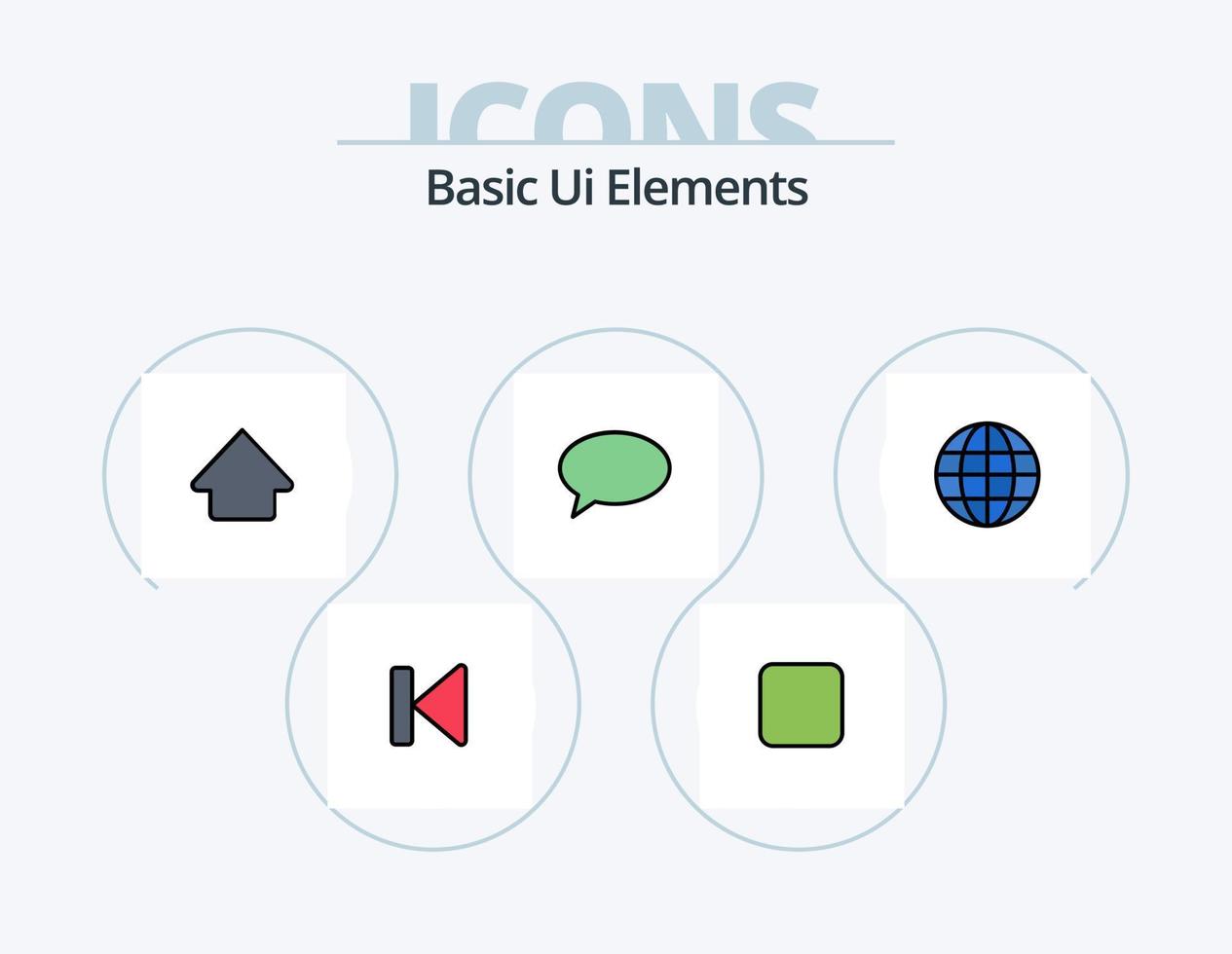Basic Ui Elements Line Filled Icon Pack 5 Icon Design. reload. good. search. tick. check vector