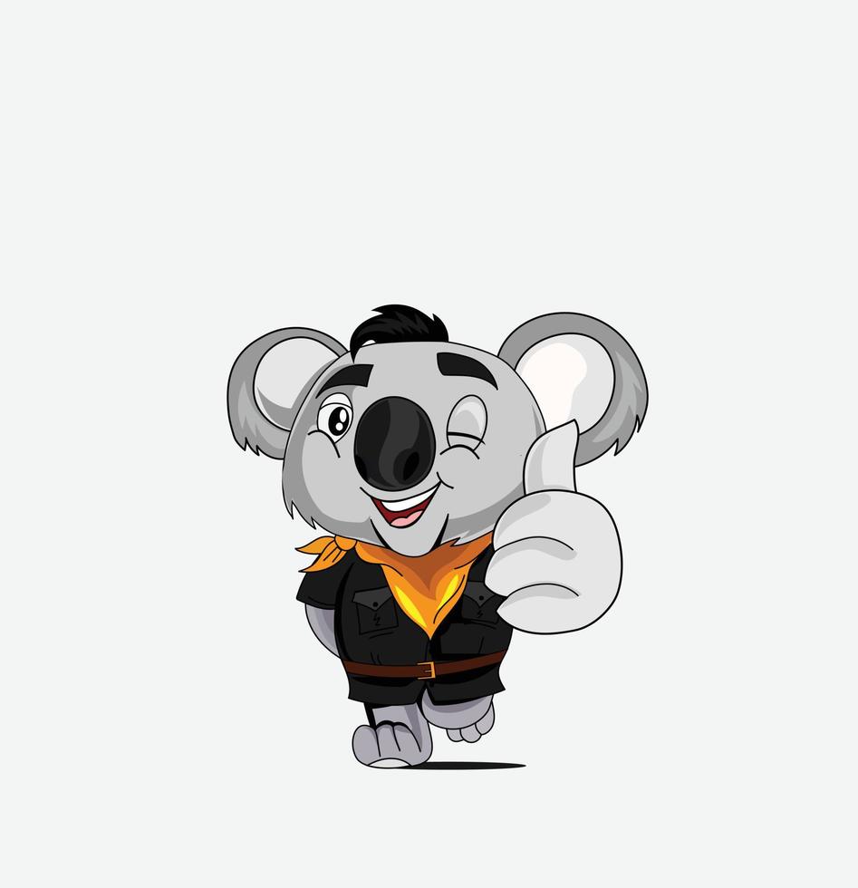 Koala mascot vector illustration on white background