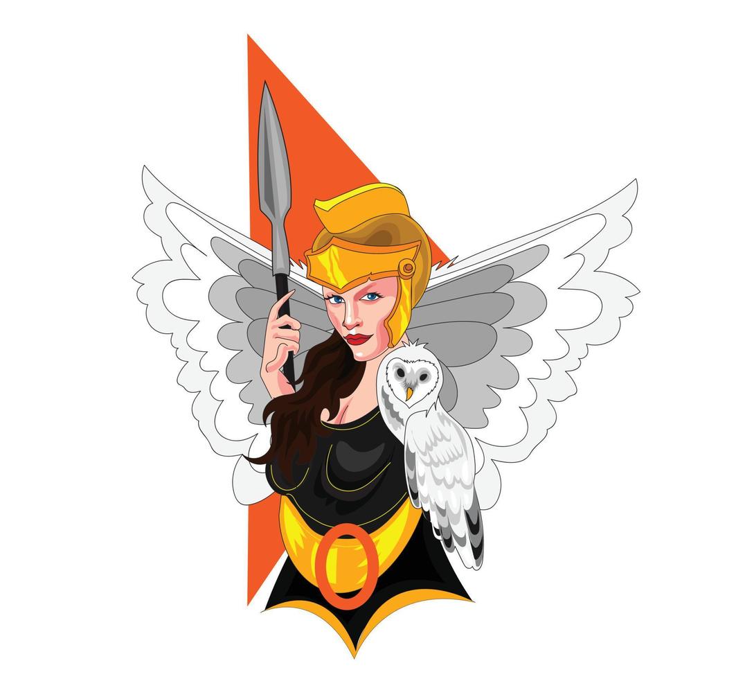 Warrior girl vector