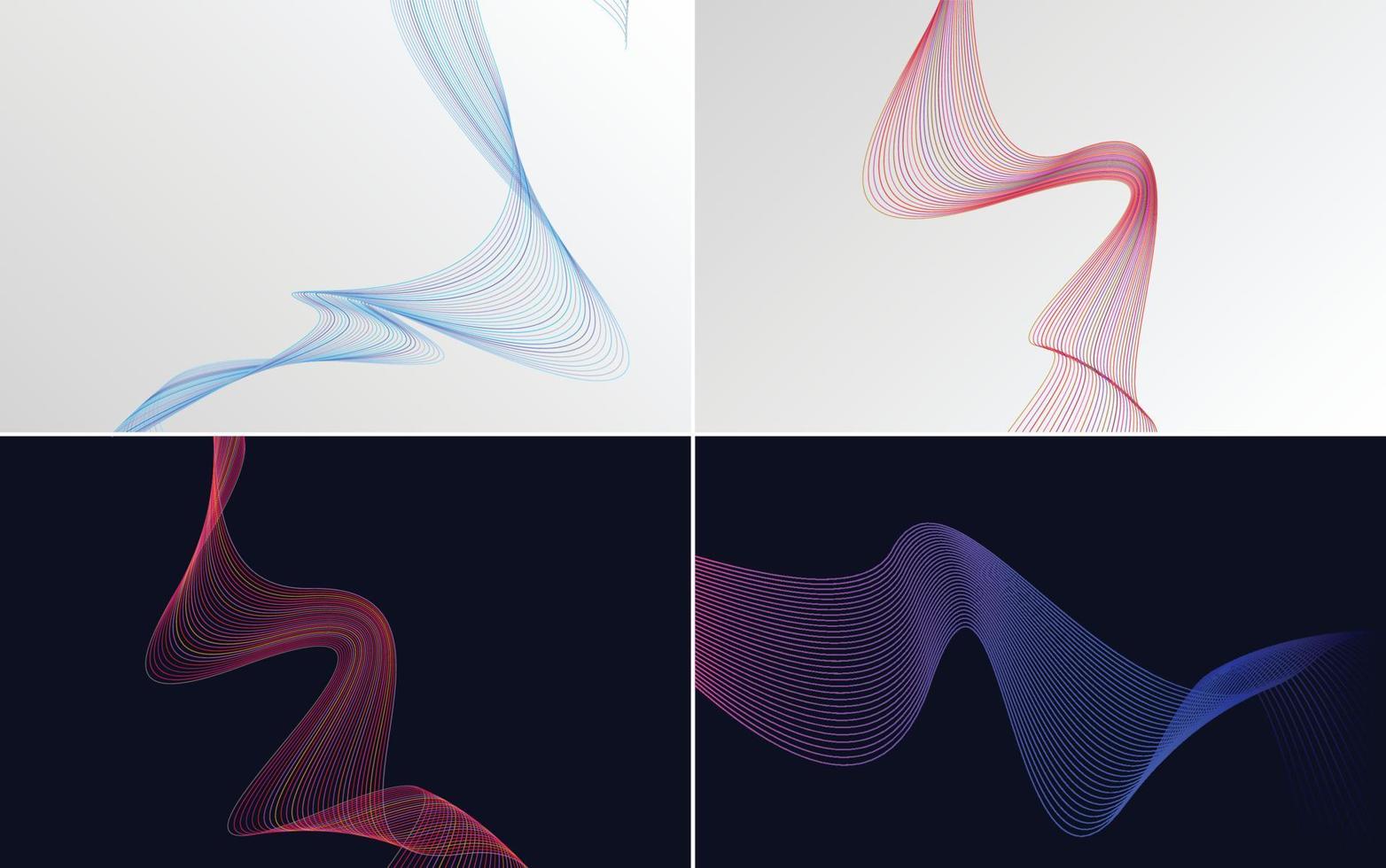 modern wave curve abstract presentation background Pack vector