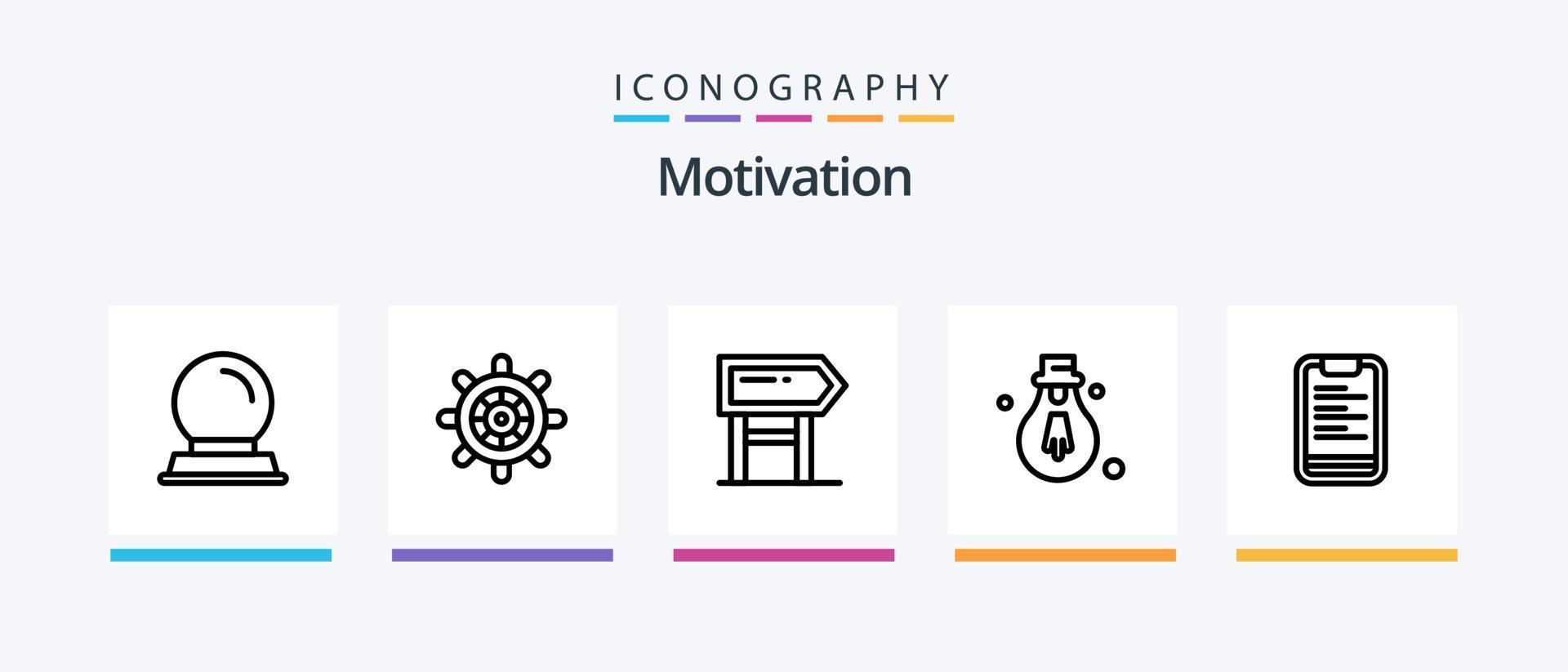 Motivation Line 5 Icon Pack Including . volume. location. audio. equalizer. Creative Icons Design vector