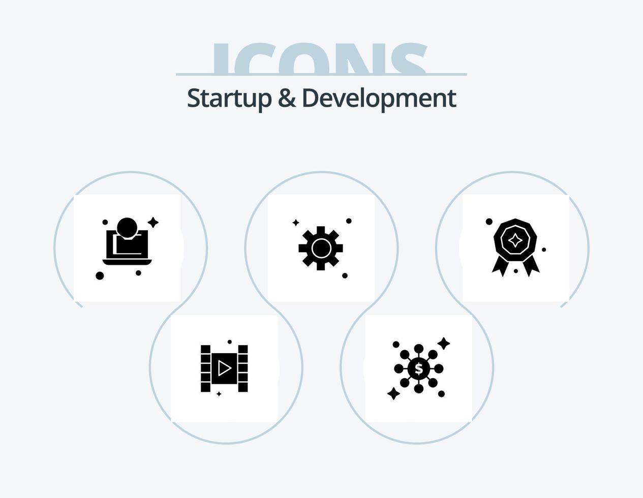 paquete de iconos de glifos de inicio y desarrollo 5 diseño de iconos. . . dinero. premio. otorgar vector