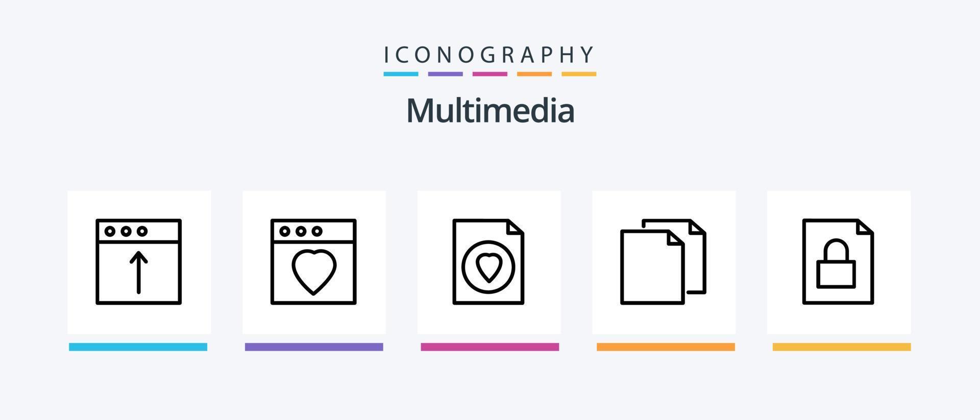 Multimedia Line 5 Icon Pack Including . mac. mac. app. Creative Icons Design vector