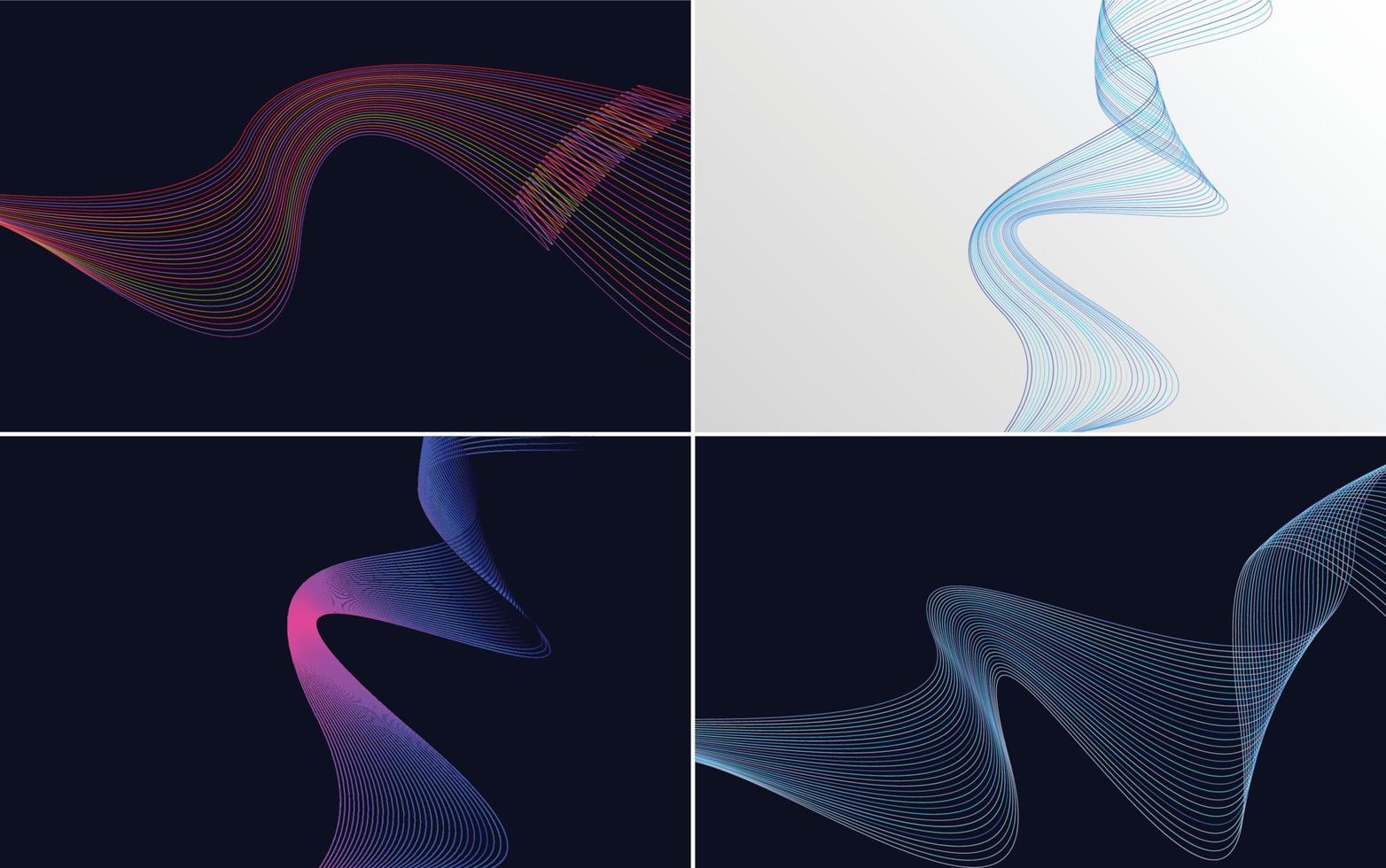 crea una apariencia moderna con este paquete de 4 fondos geométricos vectoriales vector