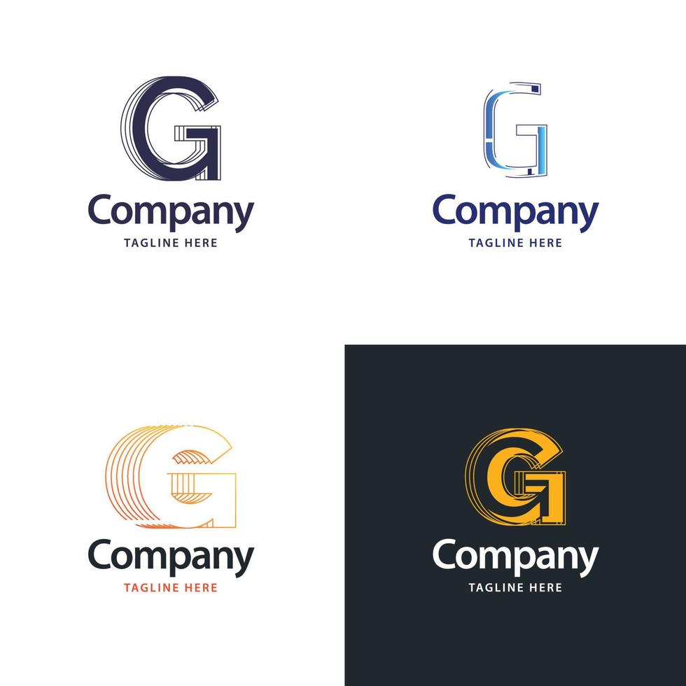 Letter G Big Logo Pack Design Creative Modern logos design for your business vector