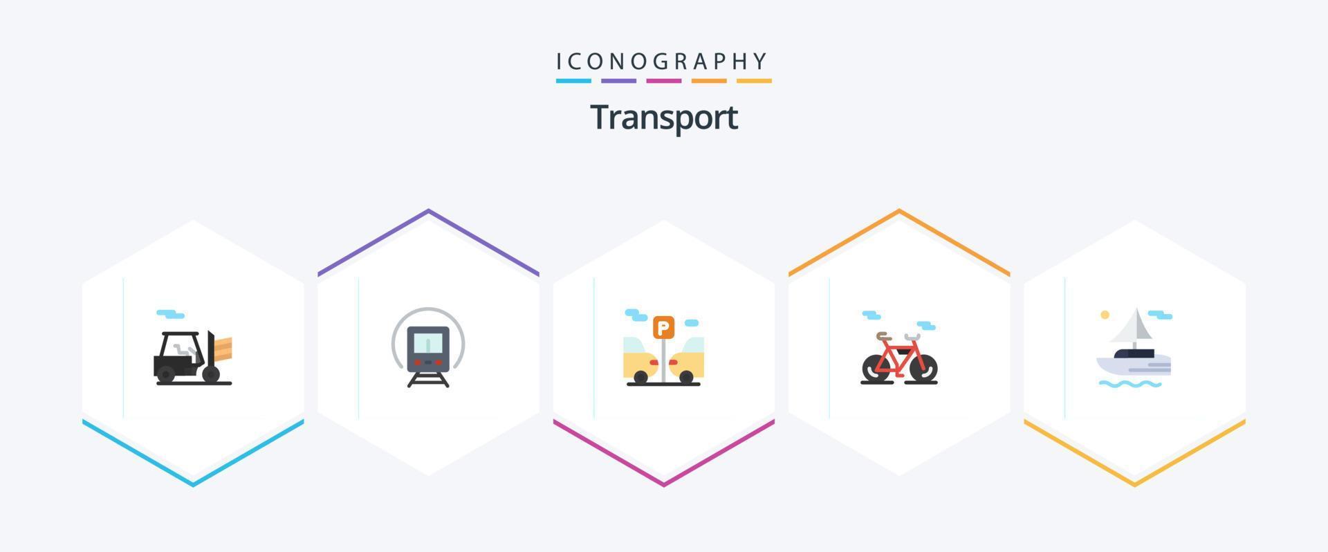 Transport 25 Flat icon pack including . transport. transport. river. vehicle vector