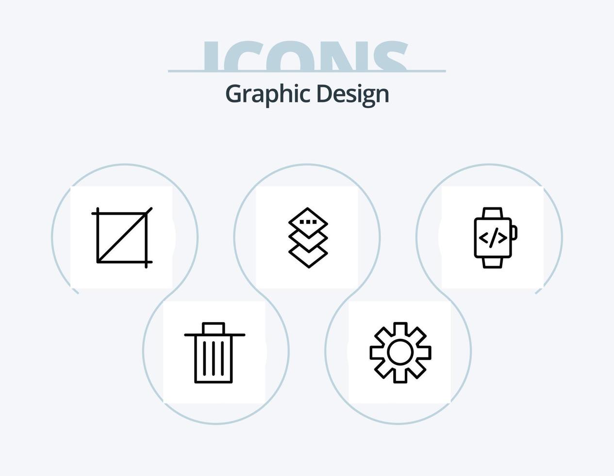 paquete de iconos de línea de diseño 5 diseño de iconos. . ancla. principal vector