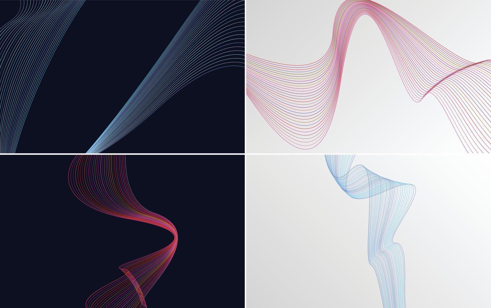 Modern wave curve abstract vector background for a lively presentation