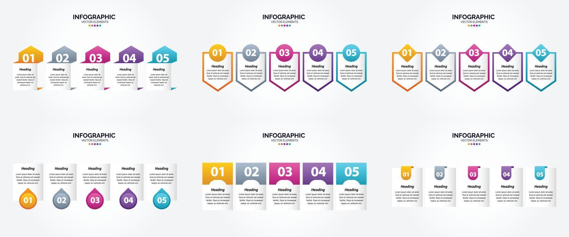 This set of vector infographics is ideal for advertising in a brochure. flyer. or magazine.