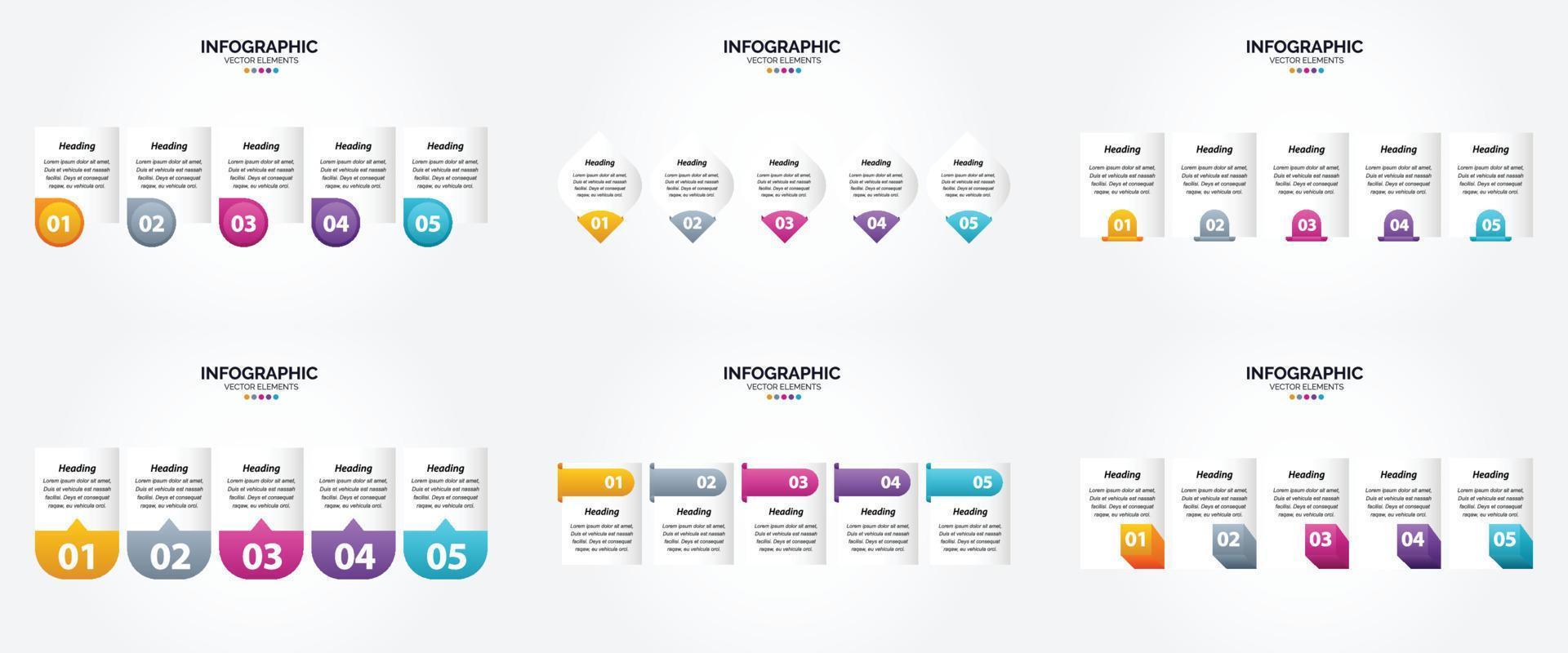 use este conjunto de infografías de ilustraciones vectoriales para publicidad en un folleto. volantes. o revista. vector