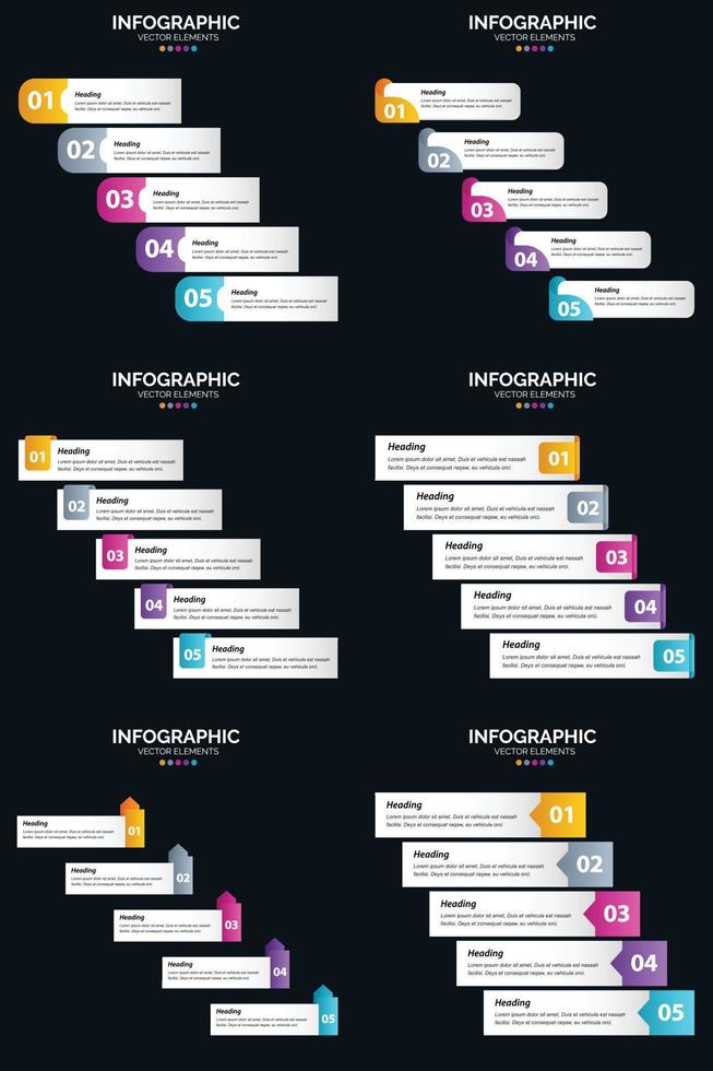 haga que su presentación sea más convincente con infografías vectoriales. vector