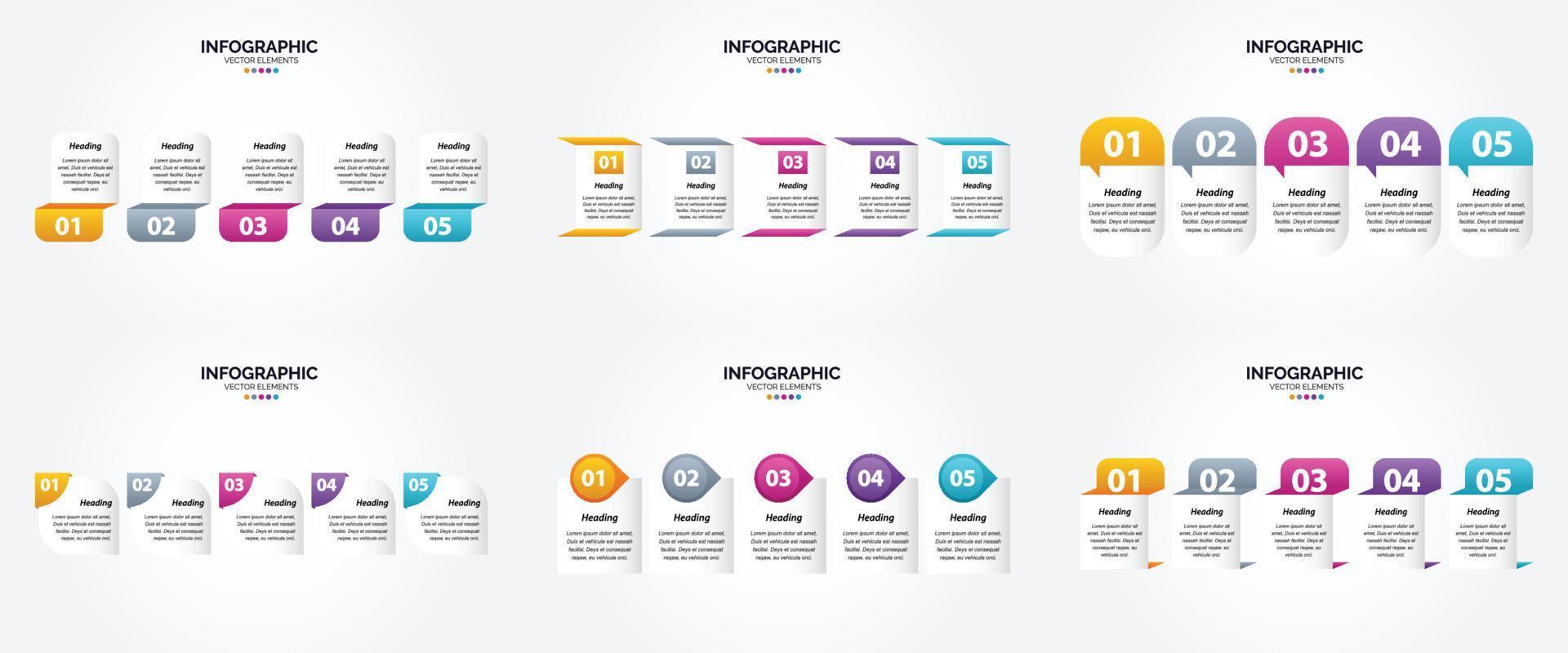 este conjunto de infografías vectoriales es perfecto para anunciar su negocio en folletos. volantes y revistas. vector