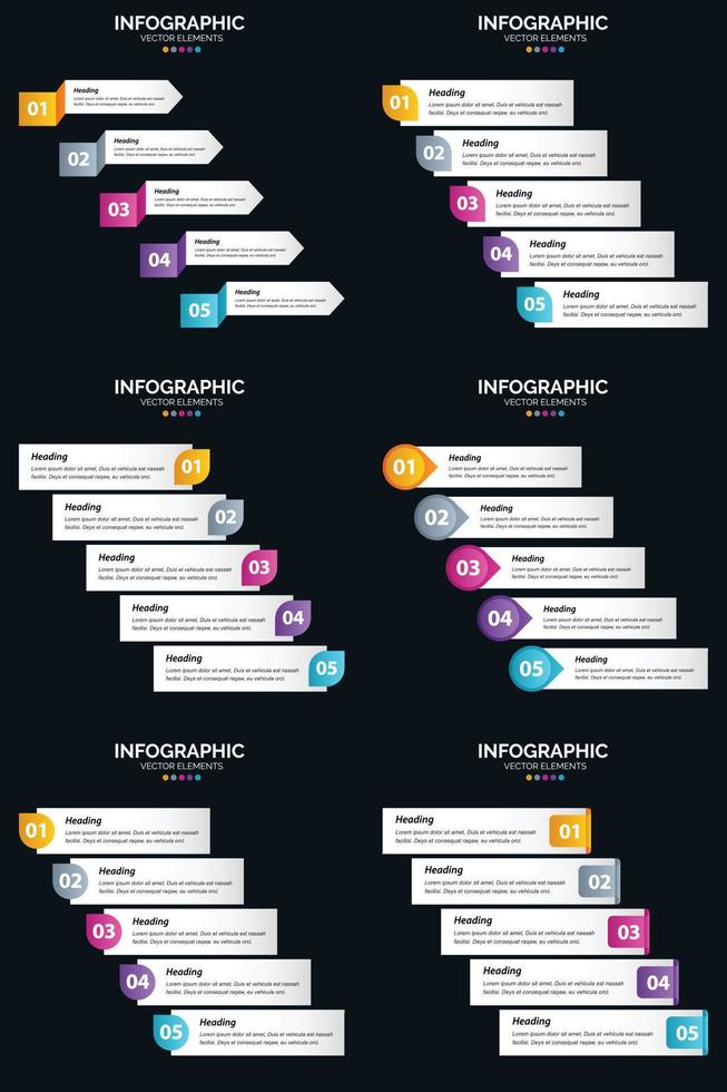 Add visual interest to your presentation with vector infographics.
