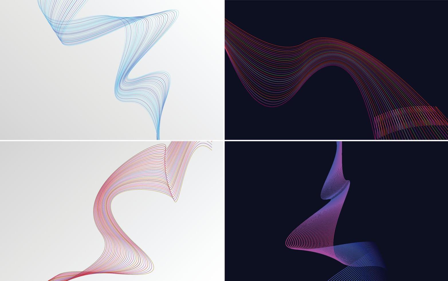 Collection of geometric minimal lines pattern set vector