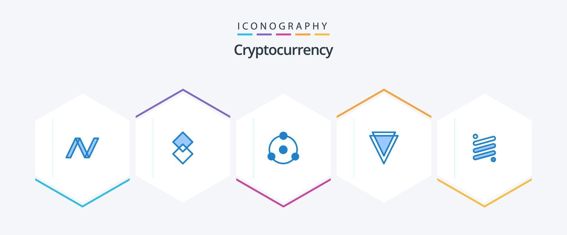 Cryptocurrency 25 Blue icon pack including crypto. rise. coin. crypto currency. coin vector