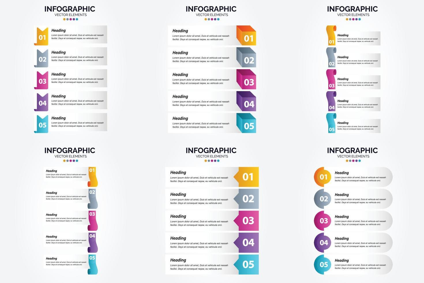 utilice este conjunto de infografías de ilustración vectorial para anunciar su folleto. volantes. o revista. vector