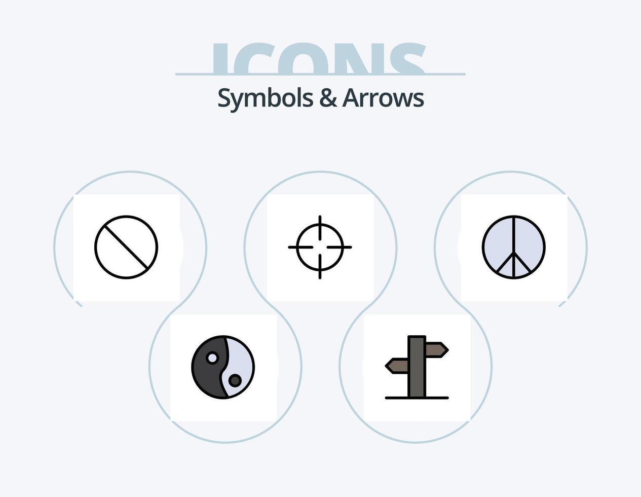 Symbols and Arrows Line Filled Icon Pack 5 Icon Design. . parking. circle. park. streaming vector