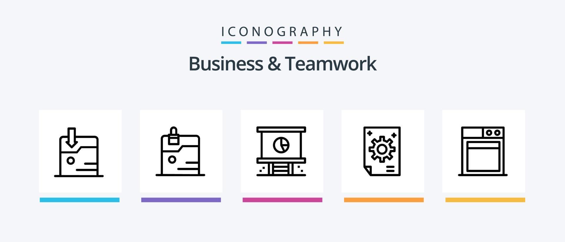 Business And Teamwork Line 5 Icon Pack Including technology. mail. technology. business. upload. Creative Icons Design vector