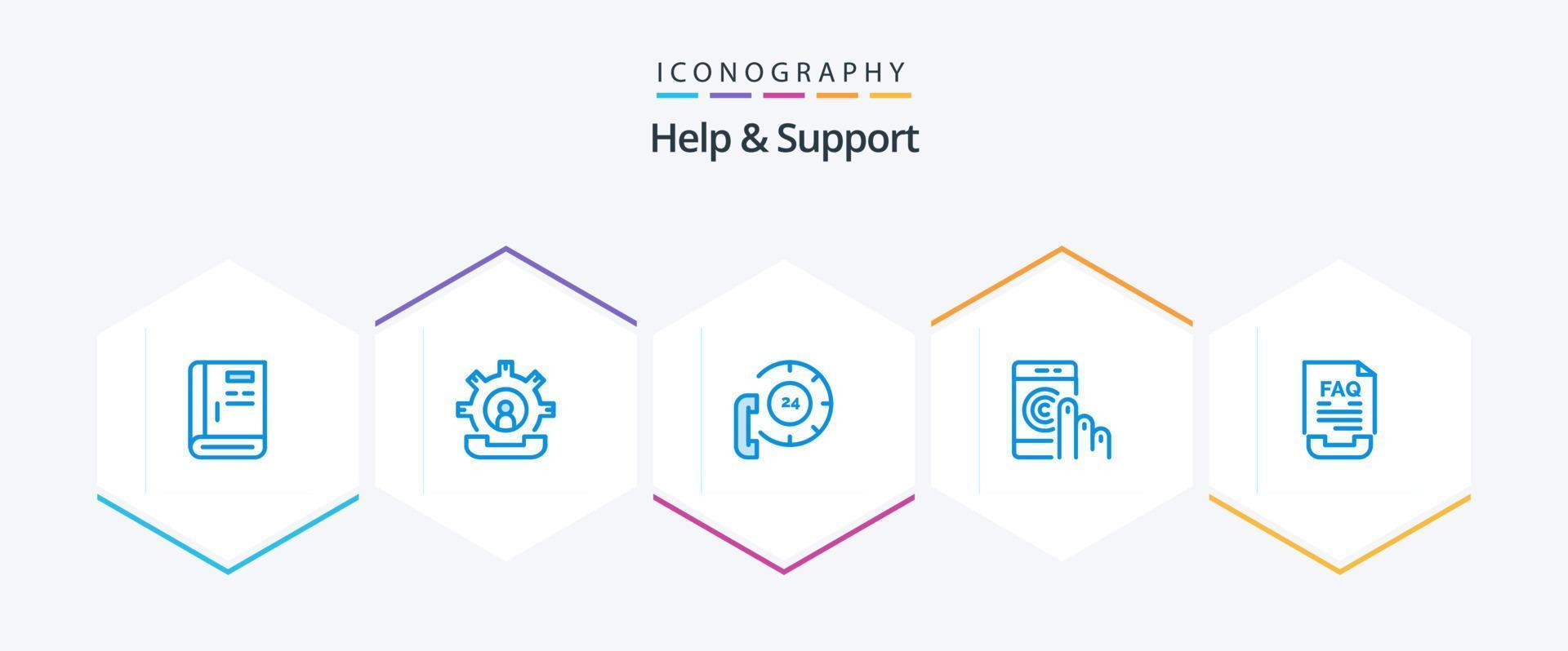 Help And Support 25 Blue icon pack including help. click. phone. help. communication vector