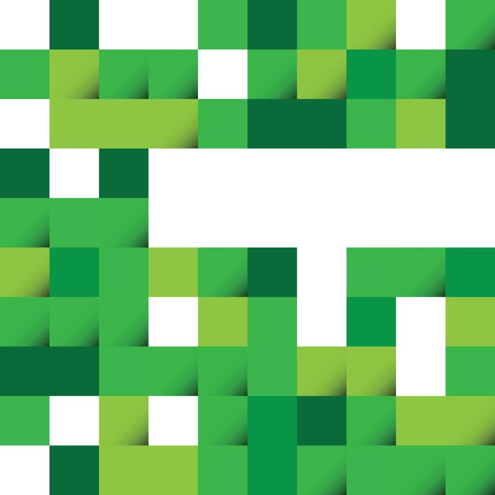 diseño de fondo de cuadrados abstractos verdes para folleto de portada de volante de cartel vector