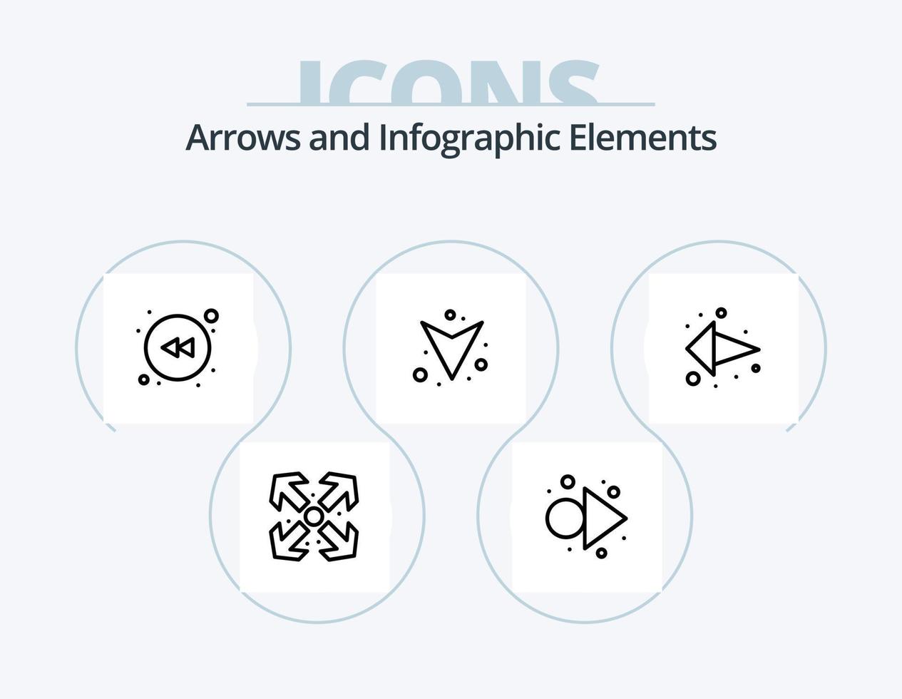 Arrow Line Icon Pack 5 Icon Design. right. arrow. curved. right. direction vector