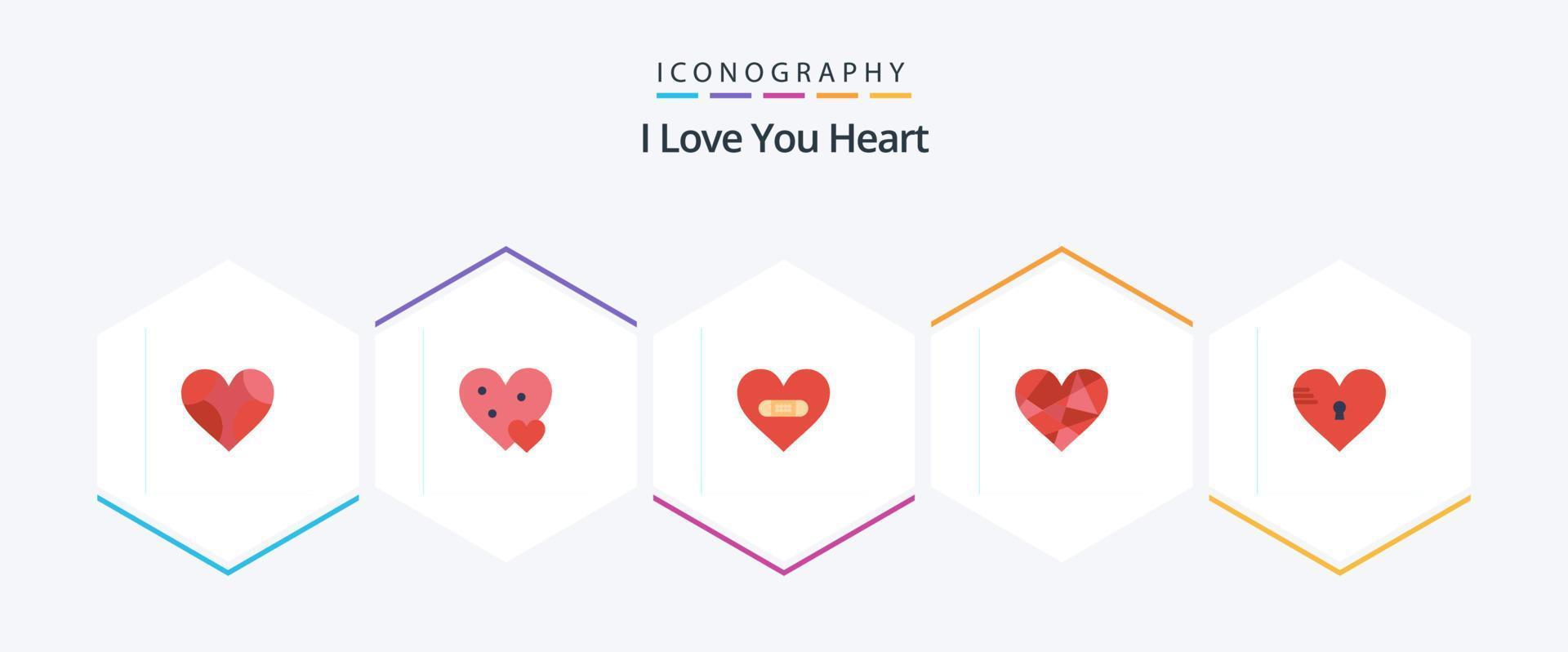 Heart 25 Flat icon pack including heart. like. like. love. plaster vector