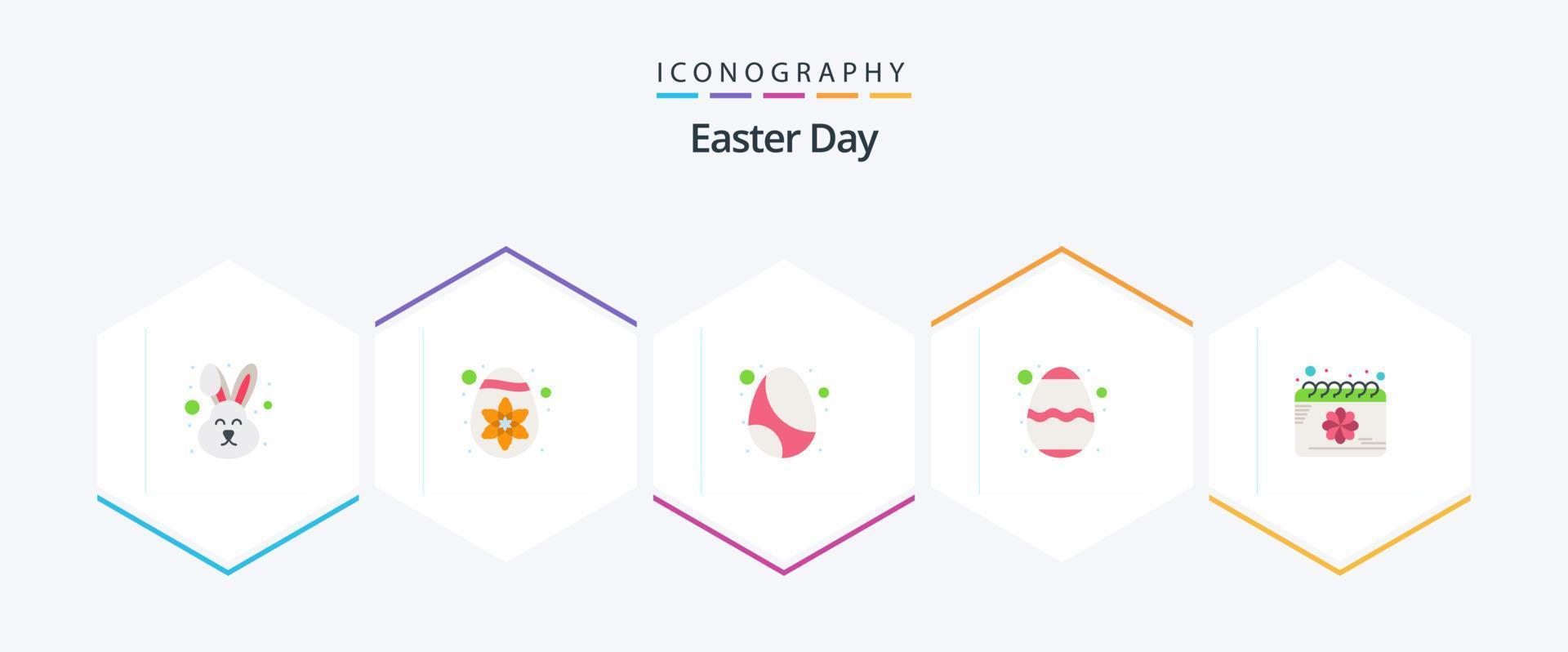 Easter 25 Flat icon pack including flower. calendar. easter. festival. egg vector