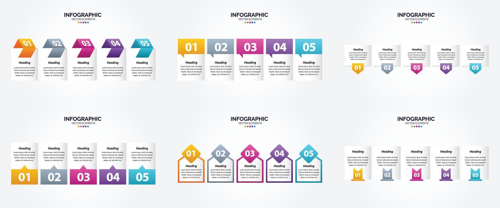 The vector illustrations in this set are ideal for creating infographics for advertising. brochures. flyers. and magazines.