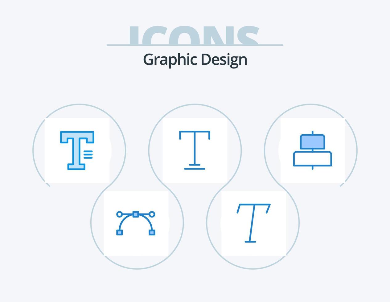 Design Blue Icon Pack 5 Icon Design. . . word. horizontal. align vector