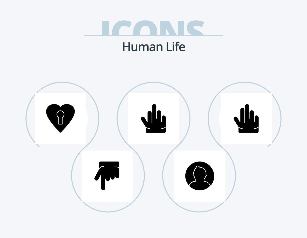 Human Glyph Icon Pack 5 Icon Design. . three. love. hand. high five vector