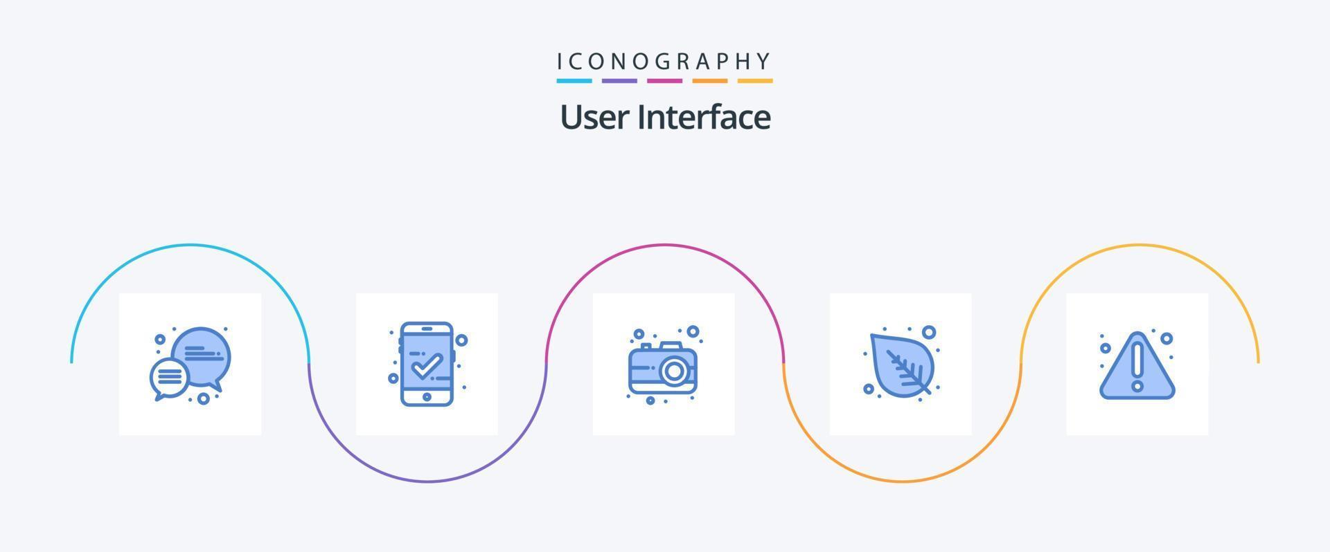 User Interface Blue 5 Icon Pack Including . user. warning. error vector
