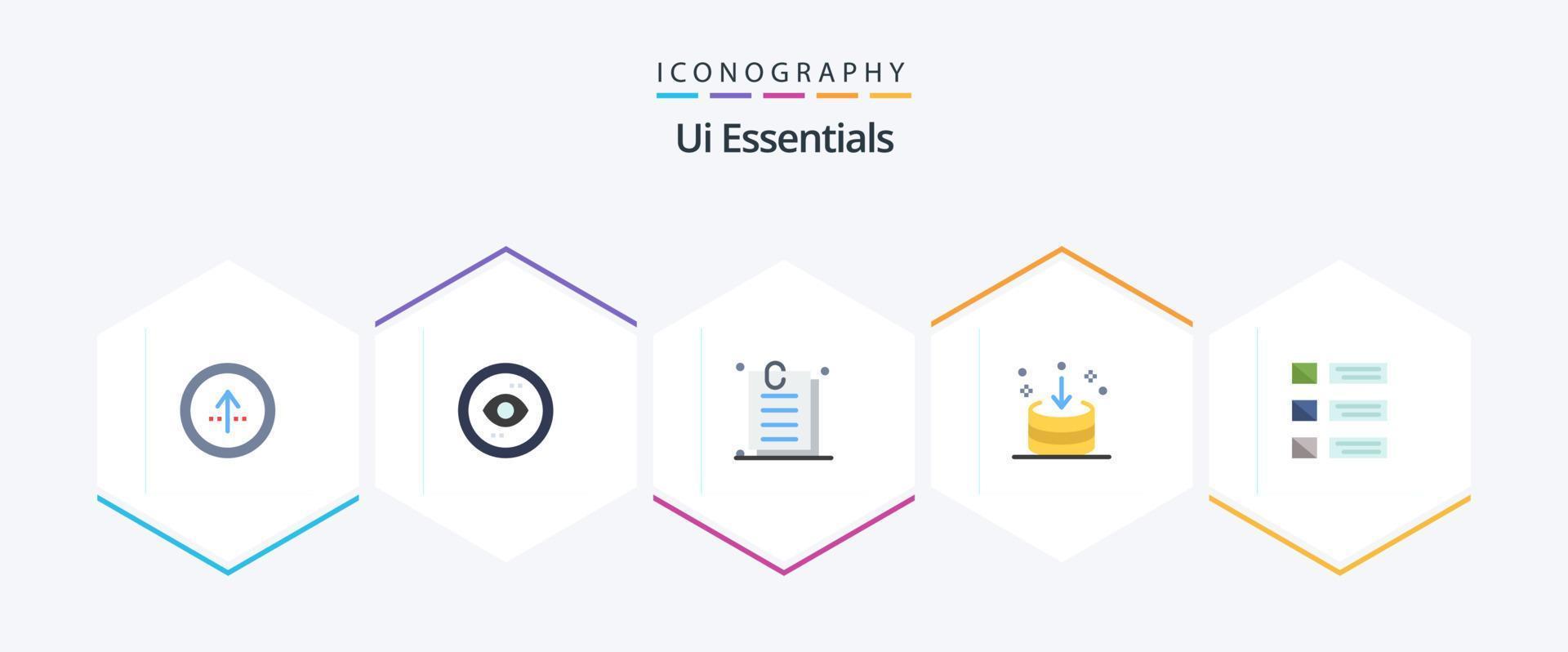 Ui Essentials 25 Flat icon pack including download. direction. ui. website. online vector