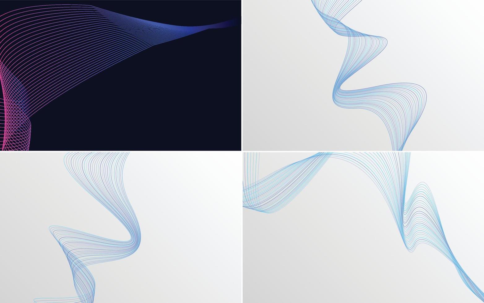 Create a sleek and modern design with this pack of vector backgrounds