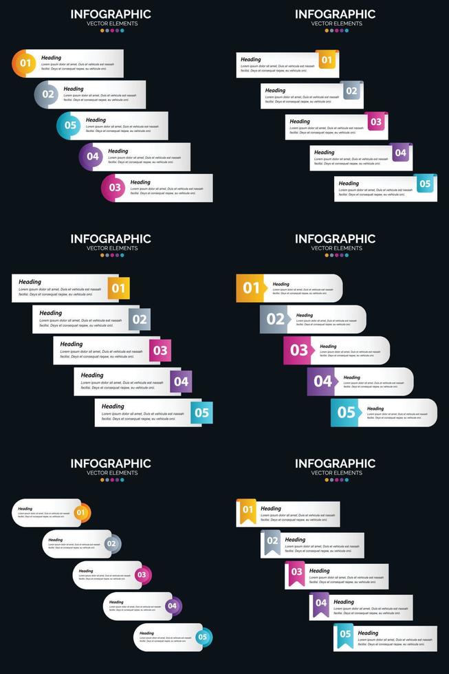 use nuestro paquete de infografías vectoriales para presentar sus ideas de manera efectiva vector