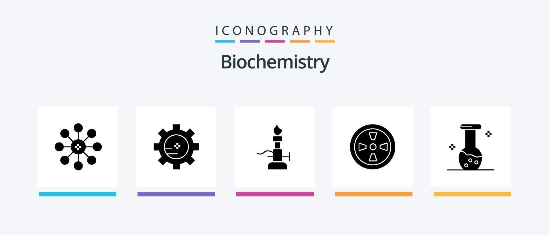 Biochemistry Glyph 5 Icon Pack Including biology. analysis. lab. wind. fan. Creative Icons Design vector