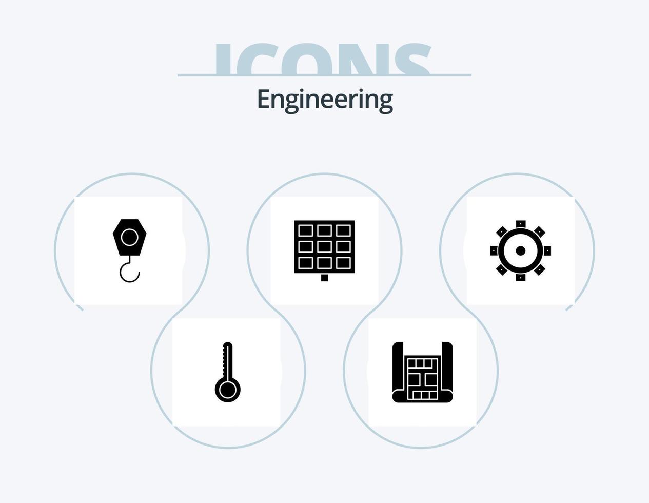 Engineering Glyph Icon Pack 5 Icon Design. . . hook. setting. construction vector