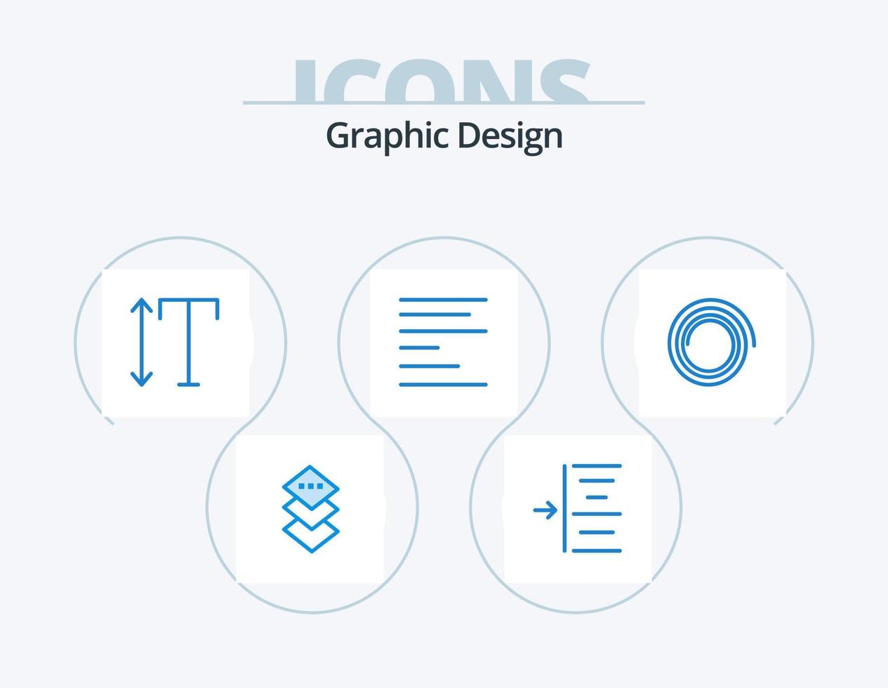 diseño azul paquete de iconos 5 diseño de iconos. . vertical. . forma vector